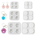 Beadthoven 肉球 レジン型 シリコンモールド 3個セット 犬/猫の足跡 カボション DIYペンダント ジュエリー作成 宝石型 抜き型 レジン 石膏 キ...