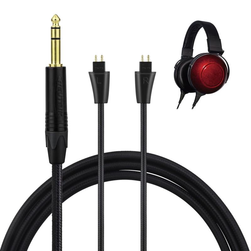 okcsc TCFD ヘッドホンケーブル リケーブル イヤホン·ヘッドホン用 FOSTEX用 TH900MK2·TH600·TH610·TH909に適合 OFC 4芯 長さ2.0m 6.35mm