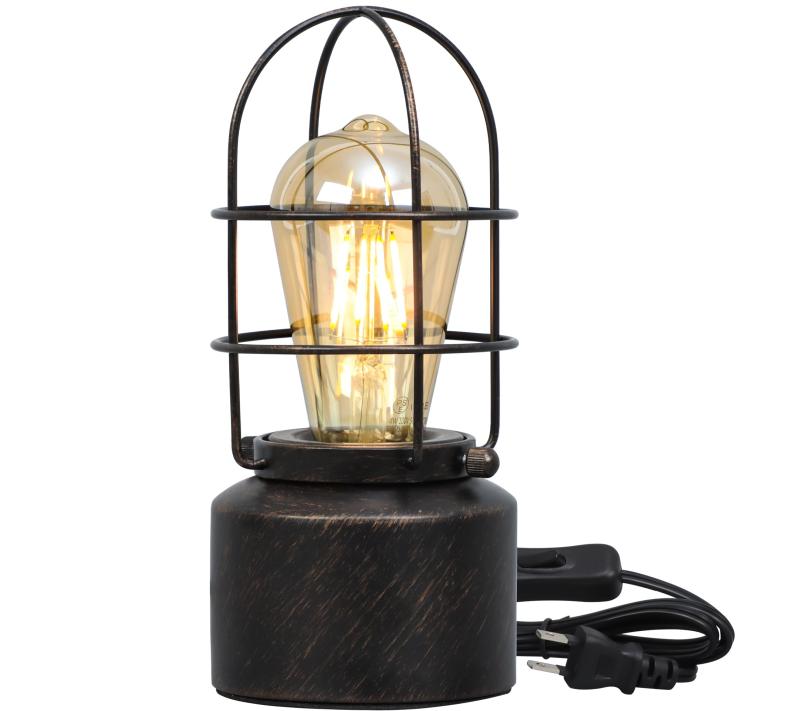 Hzfluo テーブルランプ アンティーク 間接照明 おしゃれ テーブルライト レトロ 鉄ベース スイッチ付き..