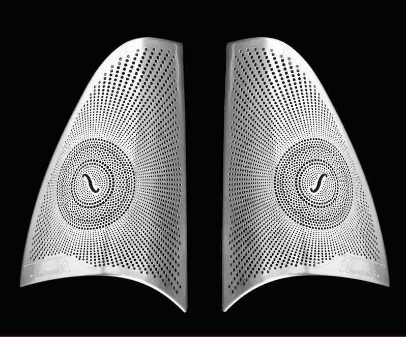 メルセデス・ベンツベルリンサウンドドアスピーカーカバー ステンレス鋼製 シンプルベルリン声スピーカー装飾フレーム Mercedes-Benz装飾アクセサリー 2...