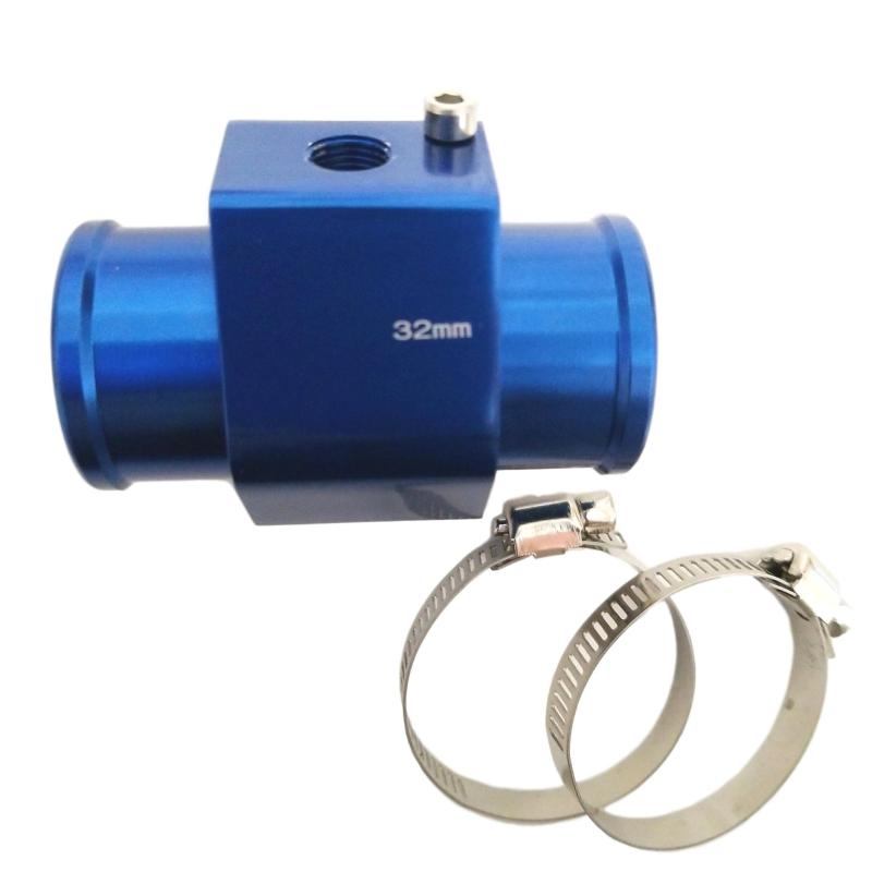 Aquamie 汎用 水温センサー アタッチメント アダプターPT 1/8 ラジエーター ホース ブルー (32mm)