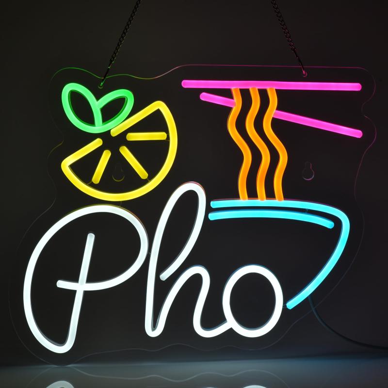 JOMOBUTY ベトナムフォーネオンサイン 多階段調光可 LED ベトナム料理ネオンライト店看板 店舗インテリ..
