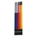 アネックス(ANEX) カラービット 六角レンチ 片頭 150mm 収納付 5本組(2.5/3/4/5/6mm) ACHX5-150L