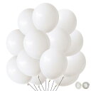BTZO バルーン ゴム風船 飾り付け 50個入 12インチ 丸風船 ラテックスバルーン 飾り付け 誕生日 結婚式 店舗装飾 パーティー 運動会 文化祭 バルーンアート ホワイト
