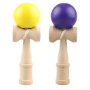 けん玉 2個セット (黄、紫) 剣玉 けん玉教室 練習用 競技用 kendama(3)