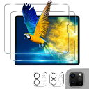 【2+2枚セット】 対応 iPad Pro 12.9 ガラスフィルム 2枚 + レンズ保護フィルム 2枚 iPad Pro 12.9インチ (2022/2021...