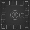 Dnoymab フルサイズ プレイマット カードゲーム 厚さ3mm ラバー プレイマット 2人用 滑り止め 収納バッグ き 60×60cm (3mm 黒)