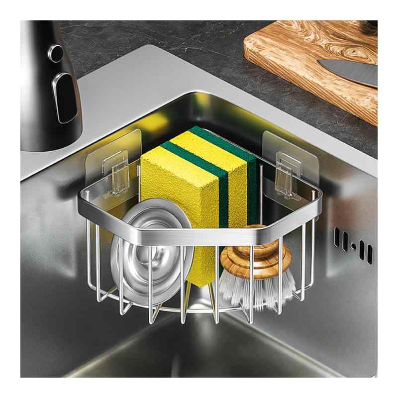 スポンジ置き キッチン 収納 ステンレス スポンジホルダー スポンジラック 壁掛け シンク 洗剤置き 防..