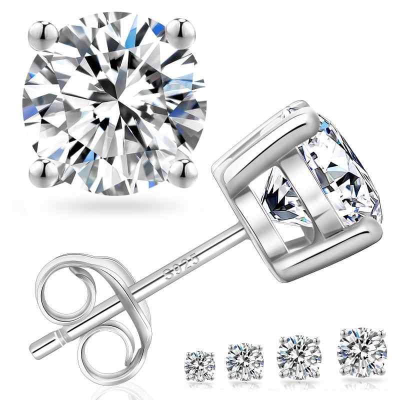 KRKC&CO モアッサナイト スタッドピアス メンズ 4本爪...(3)