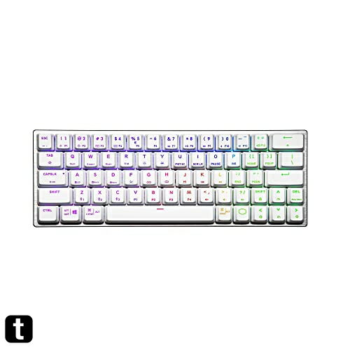 CoolerMaster SK622 White 有線/無線 両対応 テンキーレス 赤軸 オンザフライ ミニサイズキーボード SK-622-SKTR1-US KB528 ホワイト