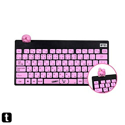 CtYBTS heNc BT21 WIRELESS SILENT KEYBOARD CX L[{[h (tBMAt) RKB-BT21-CK