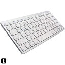 オーディオファン ワイヤレスキーボード Bluetooth 薄型 ホワイト 英字配列 iOS/Android/Mac/Windows(2)