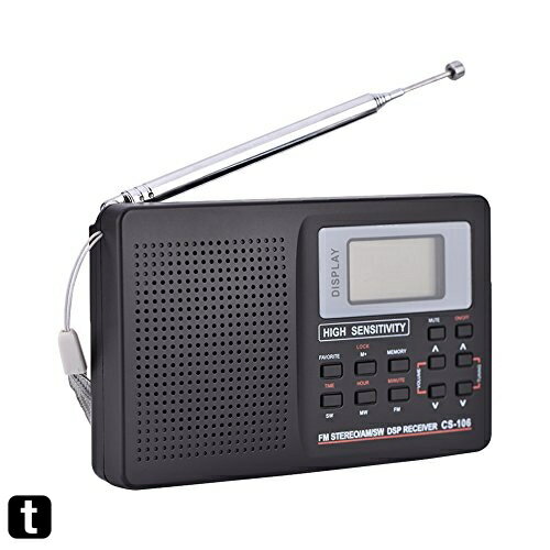 Acouto [全周波数受信ラジオ] FM/AM/SW/LW/TVサウンドフル周波数受信機 受信ラジオ 目覚まし時計付き 夜間に操作でき 受信機ラジオ(9KHz)