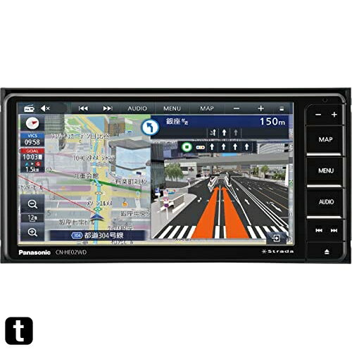 パナソニック カーナビ ストラーダ 7型ワイド CN-HE02WD ドラレコ連携/フルセグ/Bluetooth/DVD/CD/SD/USB/全国市街地図/VICS WIDE Panasonic