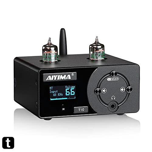 AIYIMA TUBE-T10 Bluetooth 5.0 Jan5654 TUbe 真空管プリアンプ ステレオDC12V オーディオンプリアンプ高音と低音調整ホームシアター