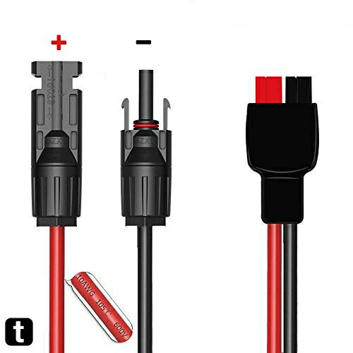 MC-4 ソーラー toアンダーソン anderson powerpole 10AWG コネクター 太陽光パネル ケーブル スアダプター 30A 電流を続ける、45A ピーク電流 for S社 ポータブル電源 And Solar panel