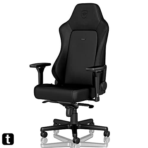 noblechairs ゲーミングチェア デスクチェア HERO BLACK EDITION（ヒーローブラックエディション）ハイブリッドPUレザー マットブラック NBL-HRO-PU-BED-SGL