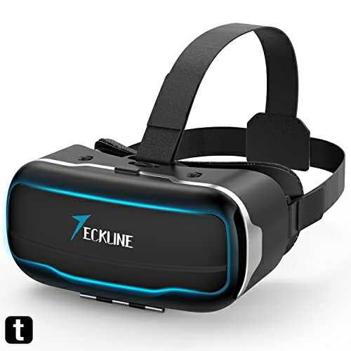 TECKLINE VRゴーグル スマホ用 ヘッドマウントディスプレイ VR ゴーグル 3D メガネ スマホ DMM VR動画 PMMA非球面光学レンズ 1080P 120..