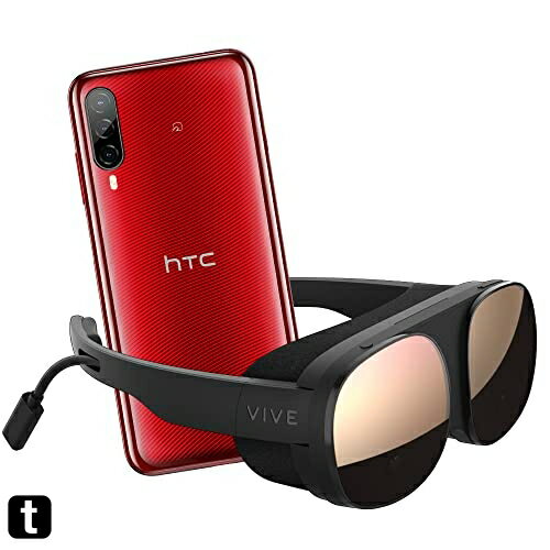 HTC SIMフリースマートフォン VRグラスセット Desire 22 pro サルサ・レッド + VIVE Flow 99HATD008-00 MP023