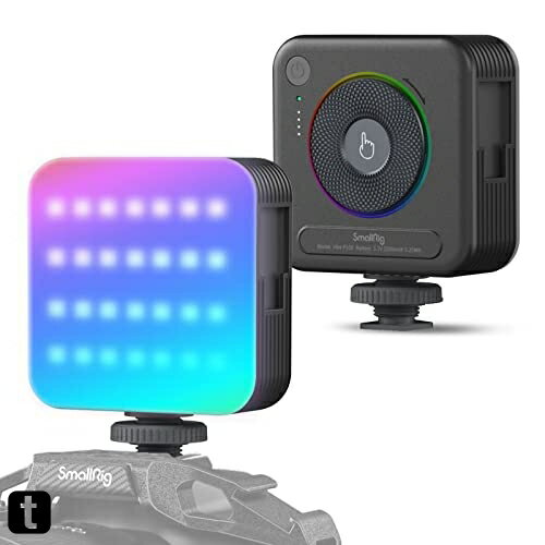 SmallRig RGB撮影ライト Vibe P108 LEDビデオライト 2700K-6500K 色調整 明暗無段階調整 359色RGBモード 2000mAh コールドシュー対応 iphone/Gopro/Osmo Pocket/Sams