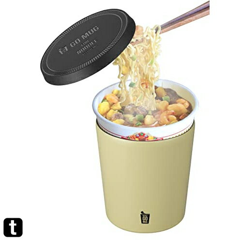 シービージャパン ラーメン カップ 麺 インスタント ヌードル 保温マグ 460ml ベージュ 真空 断熱 ステンレス NOODLE GOMUG