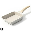 CAROTE カローテ 卵焼き フライパン 15cm IH・ガス火対応 卵焼き器 マーブルコート スルスルすべる くっつくことがなく 手入れ簡単 グレージュ c...