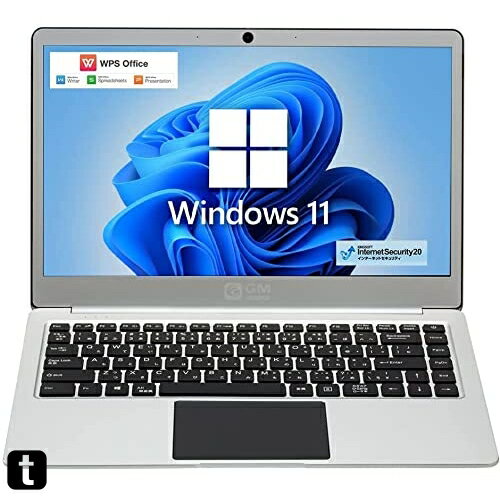 【Windows 11】【Office 機能付き】GMJ 14.1インチ 超軽量 薄型 ノートパソコン PC 日本語キーボート WPS Office 2019 / Windows 11 / Celeron/メモリ 8GB / SSD 256