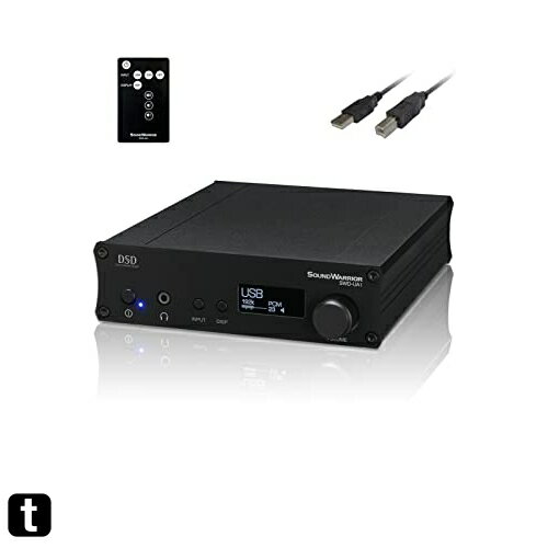 SOUNDWARRIOR 日本製 USB DAC内蔵 プリメインアンプ デジタルアンプ ハイレゾ DSD 音源 対応 USB/同軸/光 DAC USBケーブル付 SWD-UA1-SD