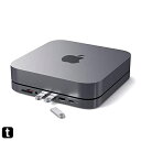Satechi USB-C アルミニウム スタンド & ハブ (スペースグレイ) (2018/2020 Mac Mini対応) USB-C データポート、 Mi...