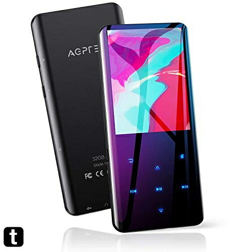 AGPTEK MP3プレーヤー MP3プレーヤー AGPTEK Bluetooth5.2 32GB内蔵 mp3プレイヤー 3D曲面 音楽プレーヤー スピーカー内蔵 HIFI高音質 2.4インチ大画面 デジタルオーディオプレーヤ 小型 FMラジオ ダイレクト録音 最大128