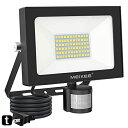 MEIKEE led センサーライト 屋外 人感センサー 防犯灯 60w 防水 6500K 6000LM 投光器 フラッドライトIP66防水 昼白色 超高輝度 ...