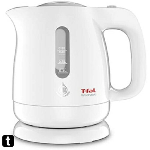 電気ケトル ティファール(T-FAL) 電気ケトル 0.8L ホワイトウォッシャブル KO8001JP