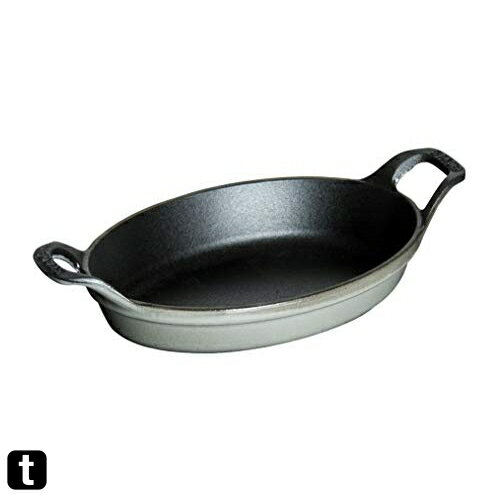 staub ストウブ 「 ミニ オーバル ディッシュ グレー 15cm 」 グラタン皿 IH対応 【日本正規販売品】 Dish 40509-545