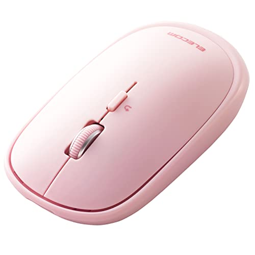エレコム マウス Bluetooth ワイヤレスマウス Slint 静音 薄型モバイル 4ボタン 充電式 マルチペアリング 3台接続可能 ピンク M-TM15BBPN Mサイズ