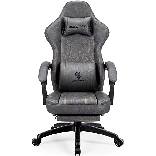 Dowinx ゲーミングチェア チェア 椅子 テレワーク ゲームチェア オフィスチェア イス いす ワークチェア pcチェア パソコンチェア 通気性 PUレザー 高反発 リクライニング140度 ポケットコイルクッション 疲れない 事務椅子