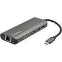 StarTech.com マルチポートアダプター/USB-C接続/シングルモニター/4K30Hz HDMI/60W USB PDパススルー/3x USB 3.0...