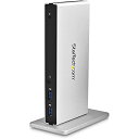 StarTech.com USB3.0接続ドック Mac/Windows対応 デュアルDVIモニタ対応 縦置きスタンド付属 HDMI/VGAアダプタ 5x US...
