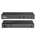 WAVLINK トリプル4Kディスプレイドッキングステーション 15-In-1 USB C ユニバーサル パソコンドック 三重モニター 3xHDMI 2xDis...
