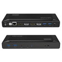 WAVLINK USB-C 2K@60Hz 2xHDMI/DP ドッキングステーション 7.5W USB 急速充電ポート 65W PD付き(HDMIとDispl...