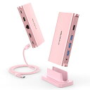 LENTION 4K@60Hz 9 in 1 縦置き USB C ドッキングステーション CB-D53s HDMI USB3.0 ギガビットイーサネット 有線L...