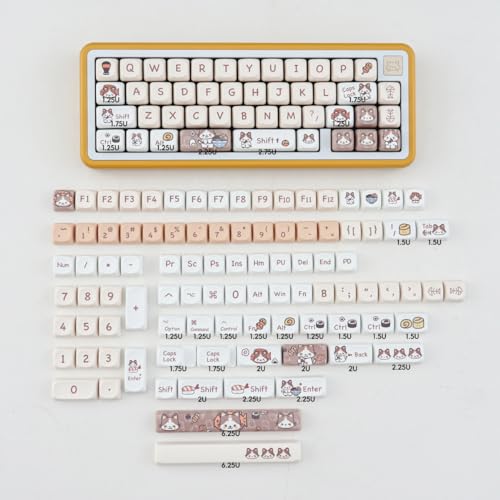 SUEHIODHY 144 キー アニメ 猫 MOA プロファイル キーキャップ PBT キーキャップ セット 7U スペースバ..