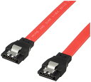 オウルテック SATA3ケーブル 6Gbps対応 ラッチ付き 長期3年 ストレート ストレートコネクター 100cm レッド OWL-SATA3SS100-RE