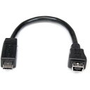 StarTech.com Micro USB - Mini USB アダプタ 15cm UUSBMUSBMF6