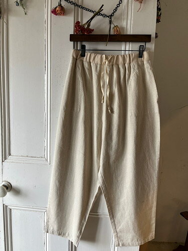 【新作】【送料無料】綿麻デニムウエストリブパンツ/nachukara/nk250563ナチュカラ/春夏ボトムス/レディース/ギフト/プレゼント/カジュアル/シンプル/かわいい/おしゃれ