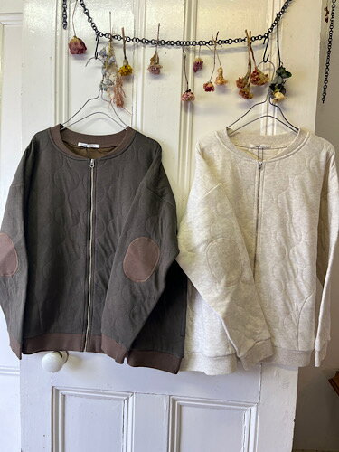 送料無料/ミリタリーキルトジップカーディガン/nachukara/ナチュカラ/チュニック/秋物/レディース/オフ..