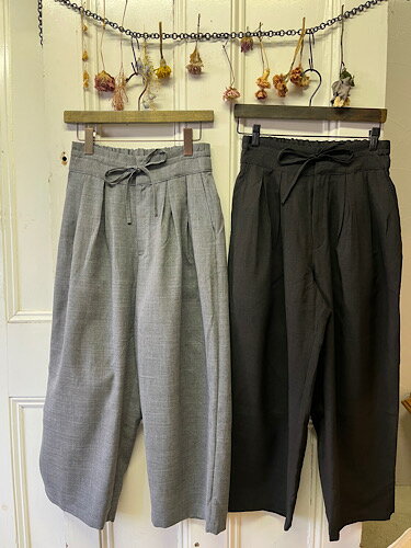 新作/送料無料/douxbleu/ウーリーノタックパンツ/秋冬/レディース/ボトム/おしゃれ/かわいい/シンプル/カジュアル