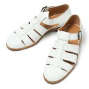 F.LLI Giacometti フラテッリジャコメッティ FG166 PETIT ZEBU グレインレザー グルカサンダル WHITE(4)