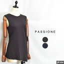 Sale passione パシオーネ 526969 斜めカット タンクトップ!日本製 サイズ38 colブラウン(75)ブラック(99) 012505505147 col43 13