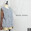 shoushou シュシュ 775822 フェザーシャギータッチ ベスト!中国製 サイズ38 colグレー(11) 032509567005 col11