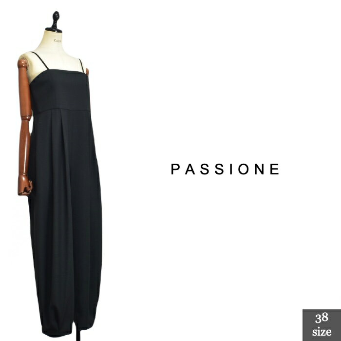passione パシオーネ 516102 バルーンシルエット サロペットパンツ! 中国製 サイズ38 colブラック(99) 012501505002 col13